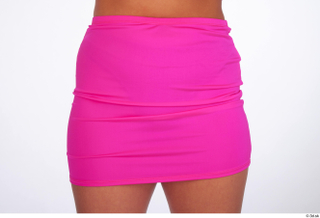 Reeta casual dressed hips pink elastic short skirt 0001.jpg